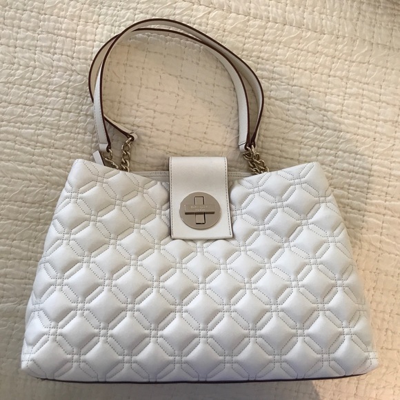 kate spade white quilted bag